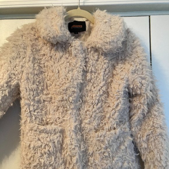 Ambiance Cream Teddy Jacket Size S - Picture 2 of 3